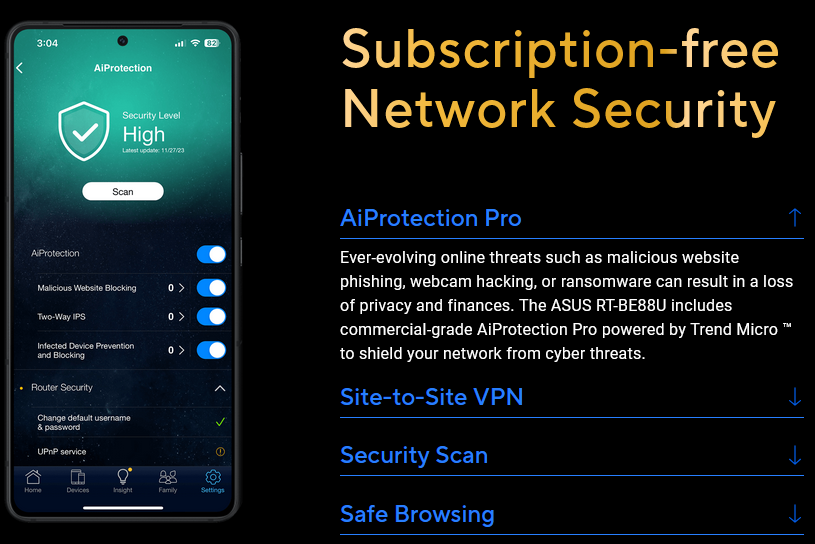 Subscription free network security