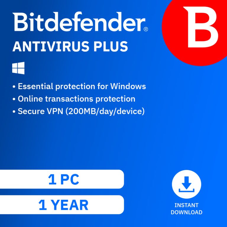 Bitdefender Antivirus - 1 Device 1 Year
