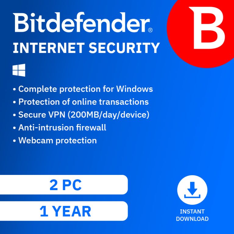Bitdefender Internet Security - 2 Device 1 Year