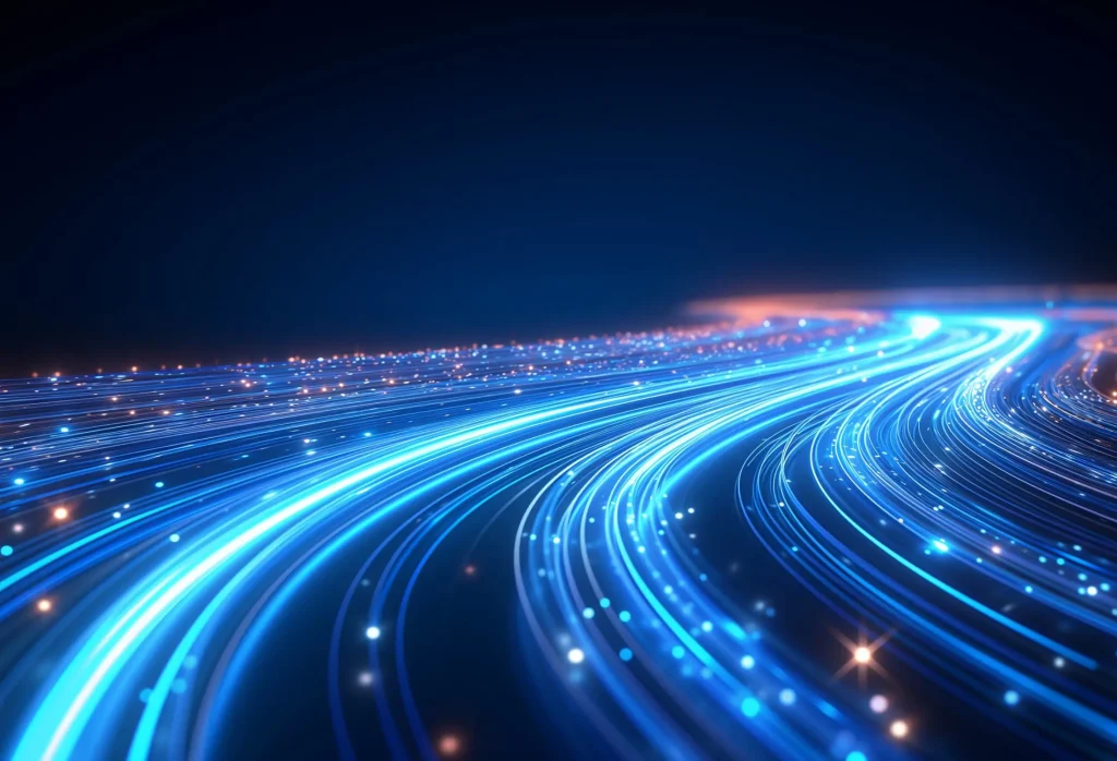 Fibre-optic internet installation at a home